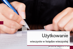 Użytkowanie wieczyste w księdze wieczystej